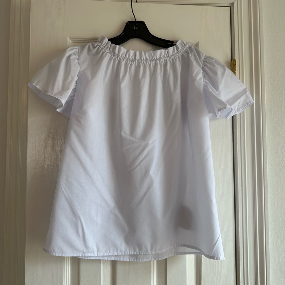 Sequin Football Ruffle Sleeve Game Day Top Size Small in perfect condition - Picture 5 of 8